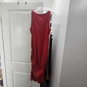 A New Day V-Neck Red Midi Dress